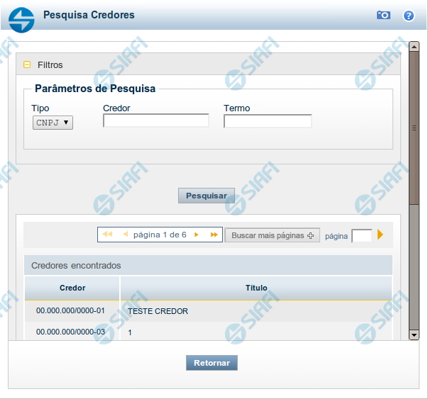 Lupa: Credor do Documento Hábil